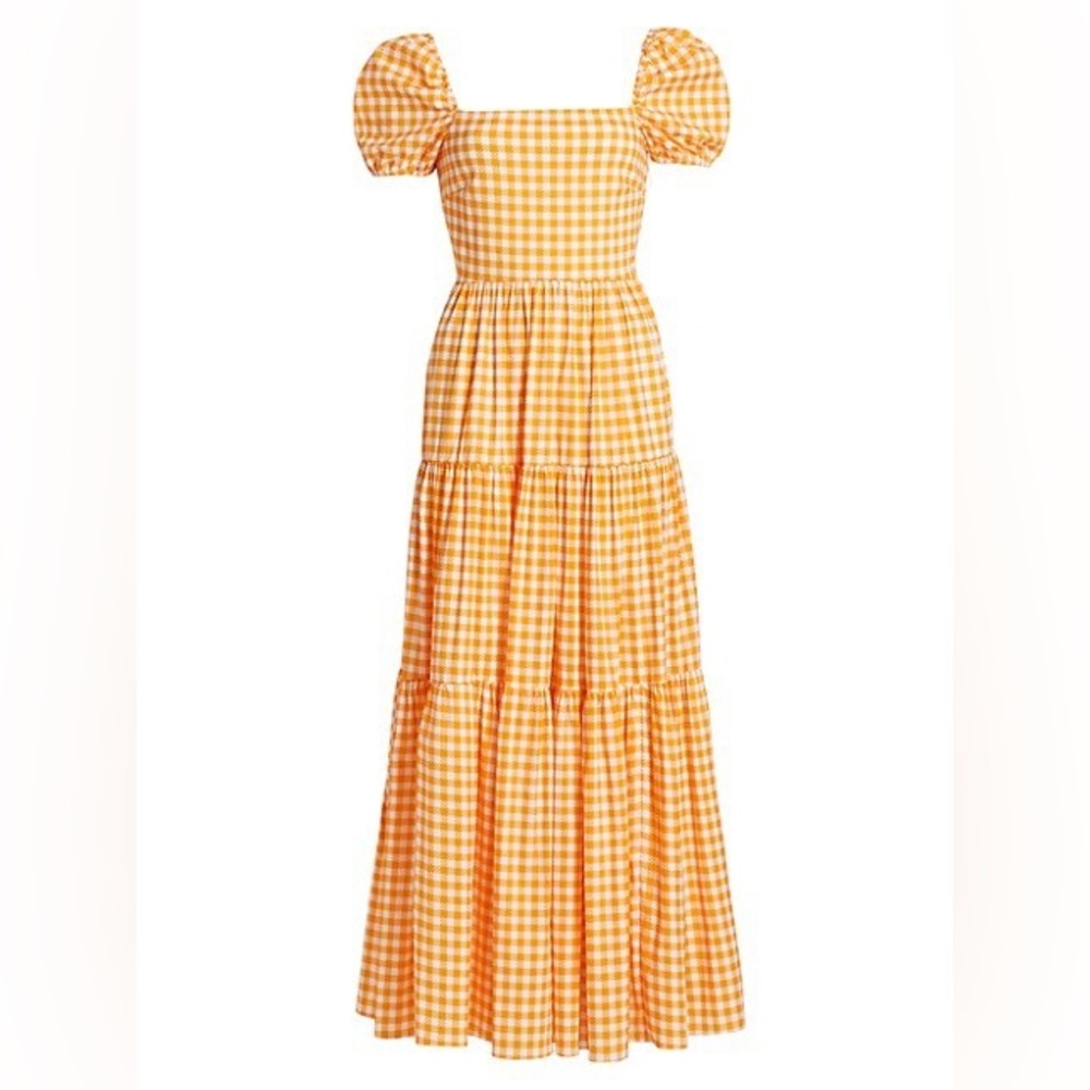Caroline Constas Gingham Maxi Dress